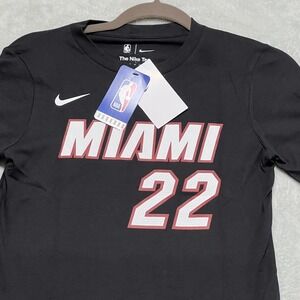 Nike Youth NBA Miami Heat Jimmy Butler Jersey T Shirt Size M 10/12 Black Fan Tee
